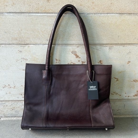 LATICO FESTIVAL TOTE IN BROWN LEATHER - Picture 1 of 4